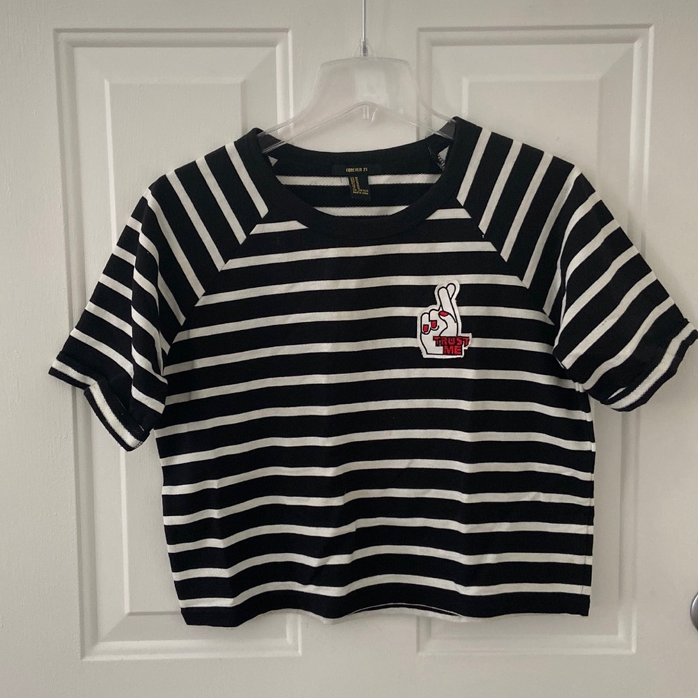 Striped cropped top